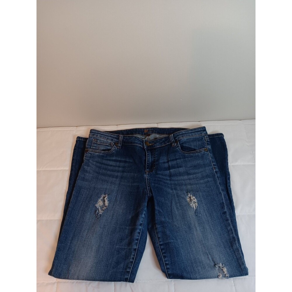 KUT FROM THE KLOTH Catherine Boyfriend Slouchy Distressed Jeans Size 12